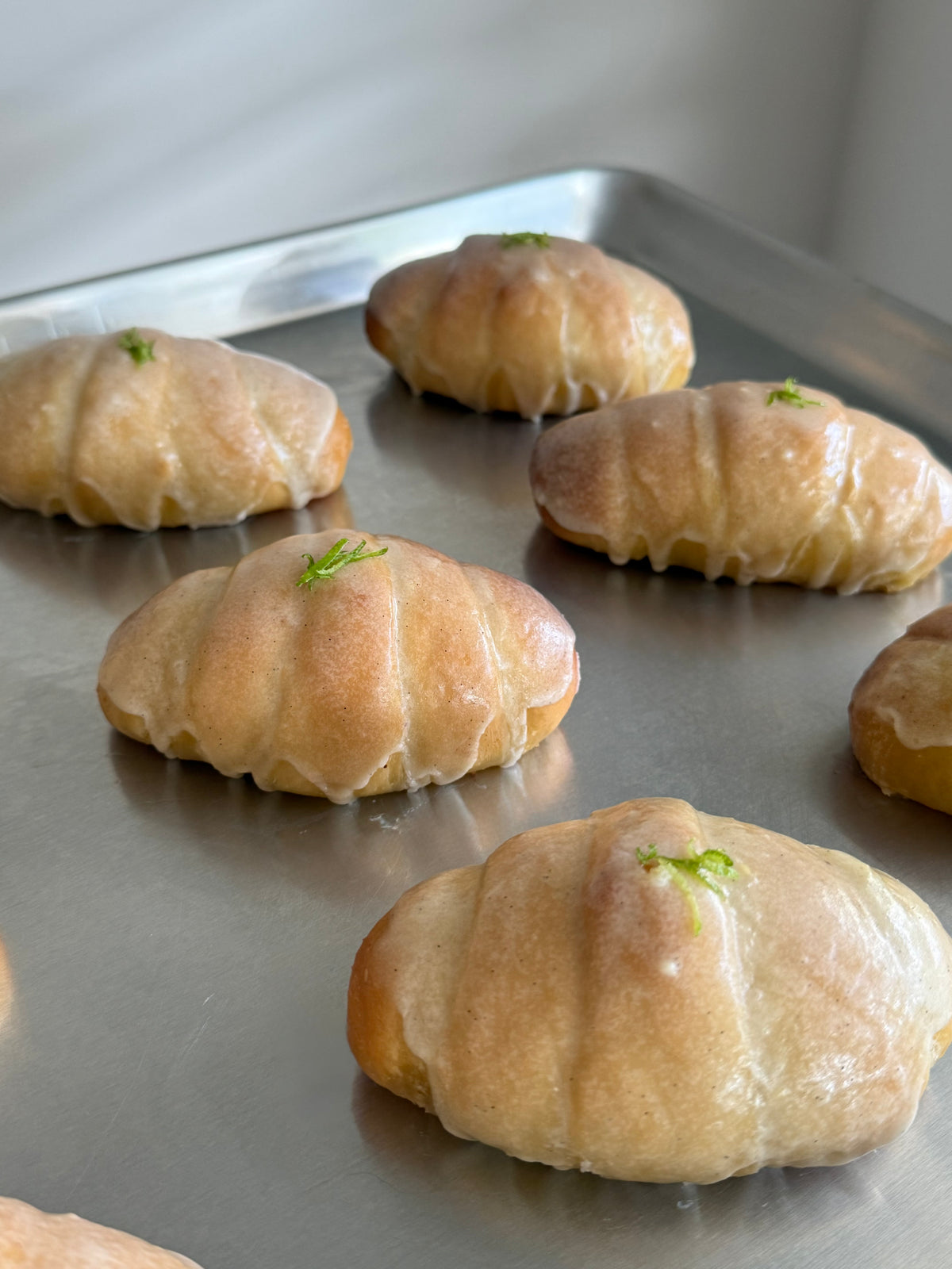 Vanilla lime glazed salt bread